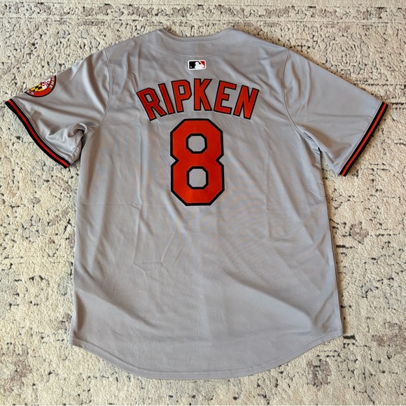 Nike Authentic Baltimore Orioles Cal Ripken Jr Baseball Gray Jersey Men’s Sz: L - Picture 5 of 7
